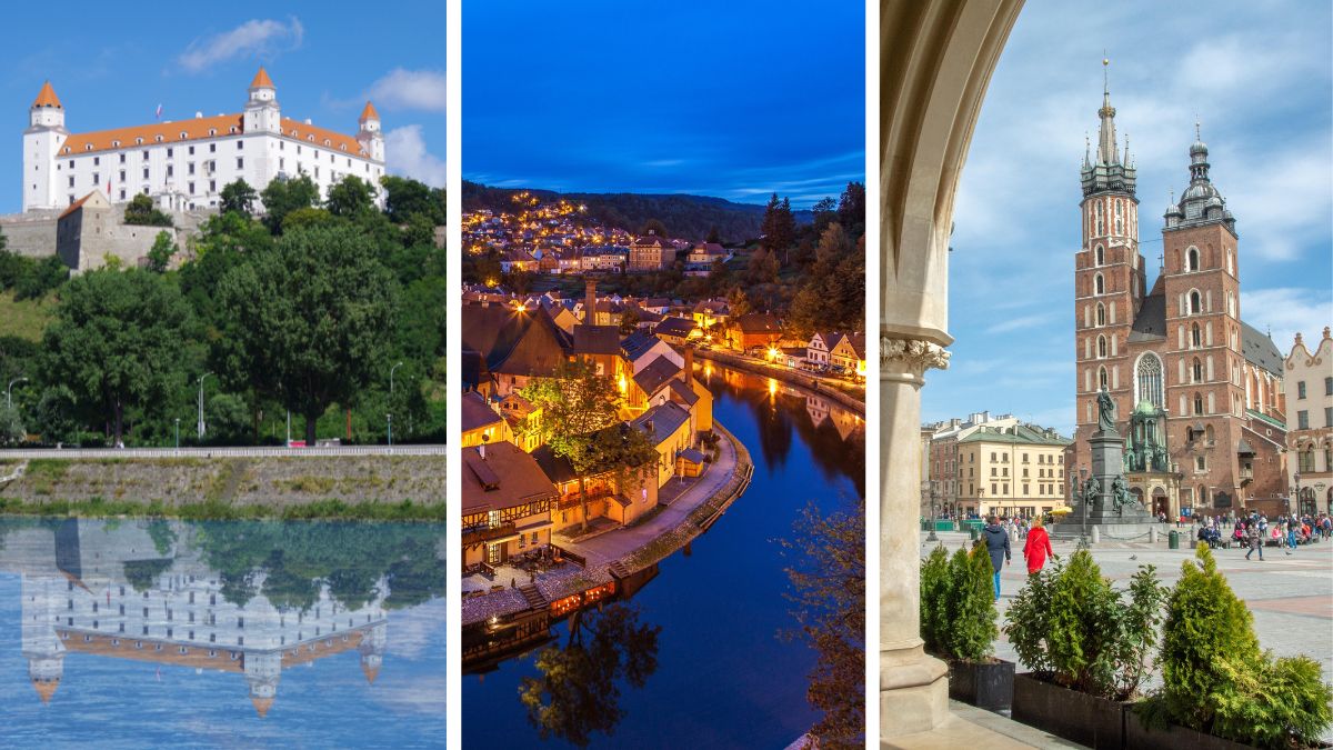 3 europejskie miasta bez upałów Foto: Bratysława, Český Krumlov, Kraków