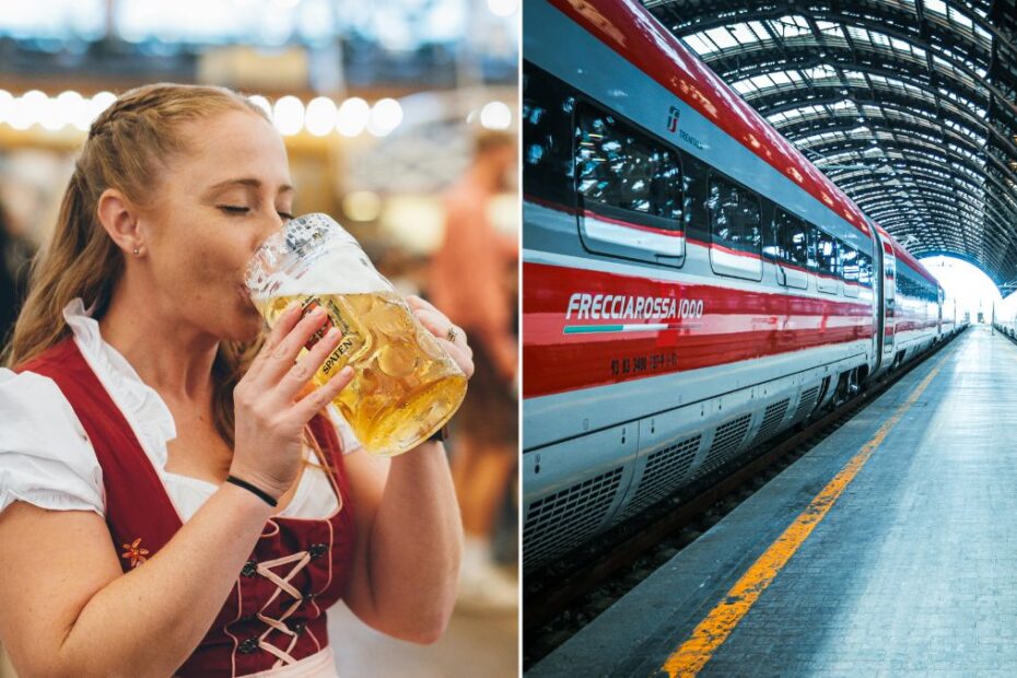 pociąg na Oktoberfest w Monachium