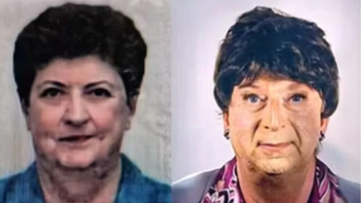 Oszust przebrał się za swoją zmarłą matkę Foto: zdjęcie przebranego mężczyzny i jego matki