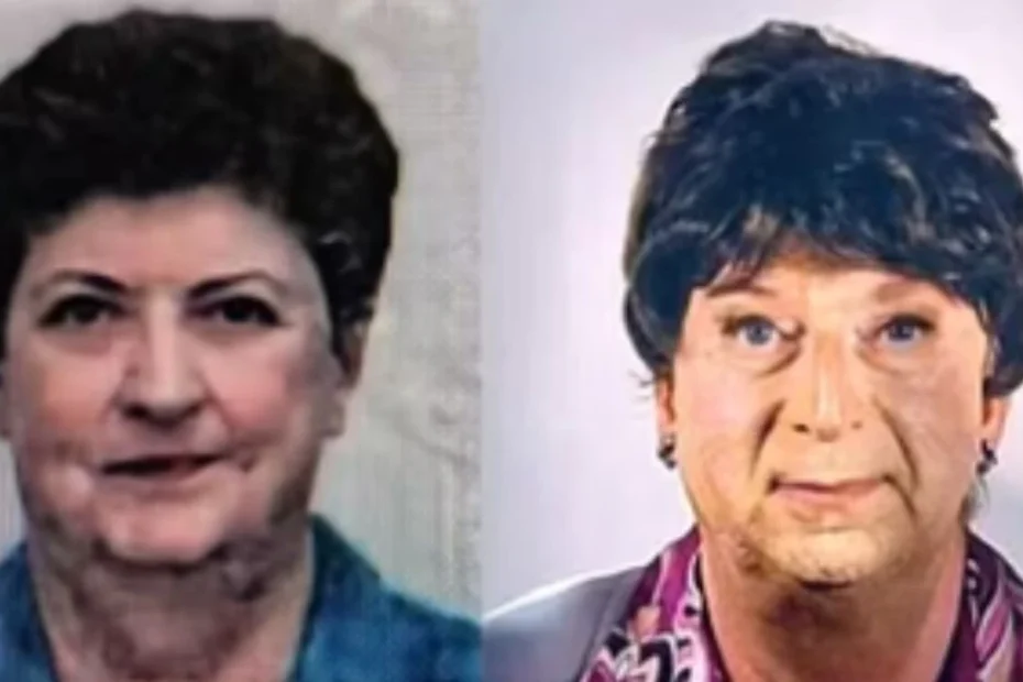 Oszust przebrał się za swoją zmarłą matkę Foto: zdjęcie przebranego mężczyzny i jego matki