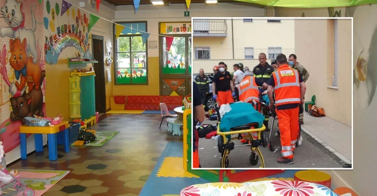 Dziedziniec żłobka Ambarabà Ciccì Coccò w Soci, miejsce tragedii