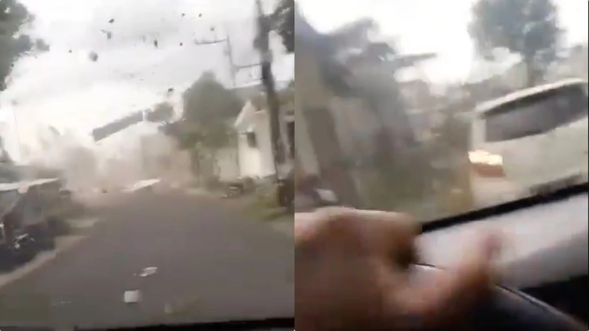 Potężna trąba powietrzna zniszczyła miasto. Ogromne szkody, mieszkańcy uciekali w panice