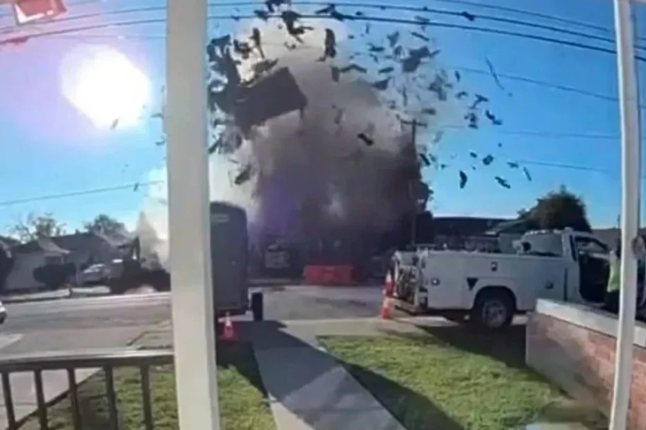 Eksplozja gazu po uszkodzeniu rury