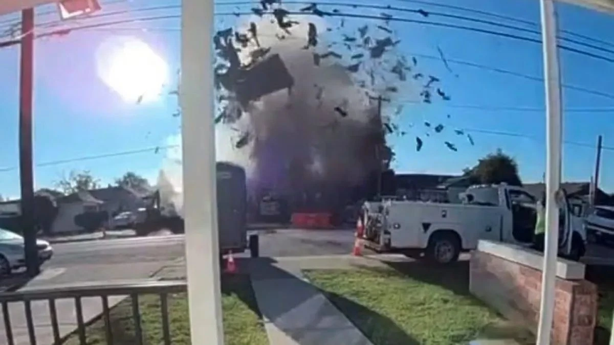 Eksplozja gazu po uszkodzeniu rury